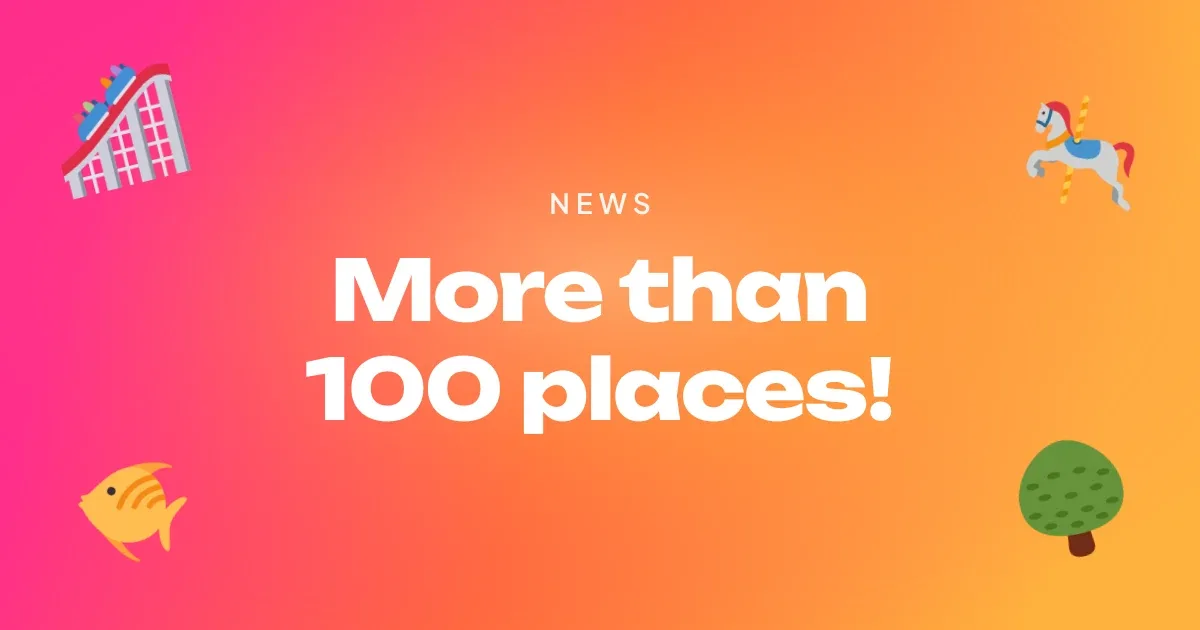 More than 100 places!